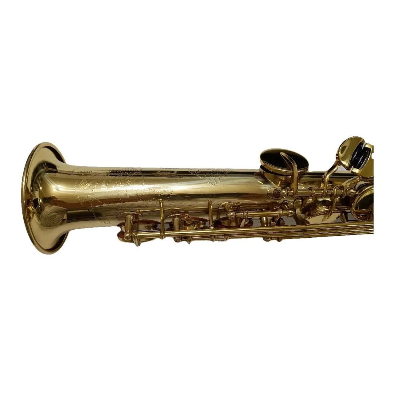 Saxofone Soprano Vogga VSSP701 laqueado Boquilha metal + estojo está zerado  - Foto 5