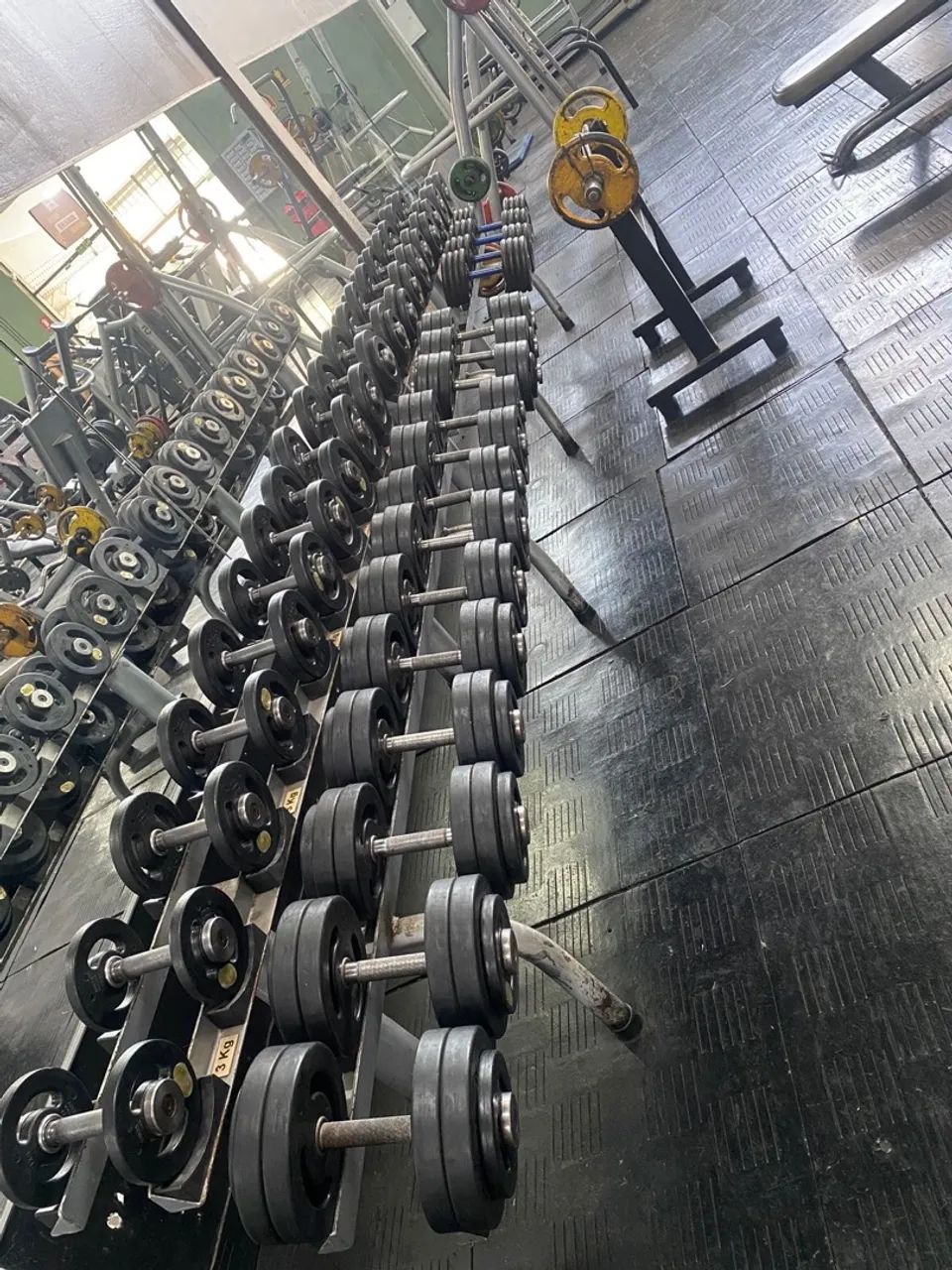 Suporte de halteres com 20 pares