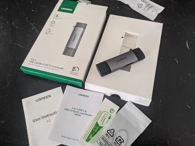Leitor de Cartões UGREEN USB 3.0 & Type-C - Rápido, Compacto e Versátil - Foto 2