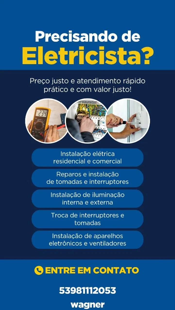 Eletricista residencial é só chamar *