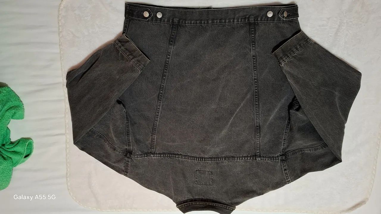 Jaqueta Jeans Masculina - Preta tamanho G - Foto 2