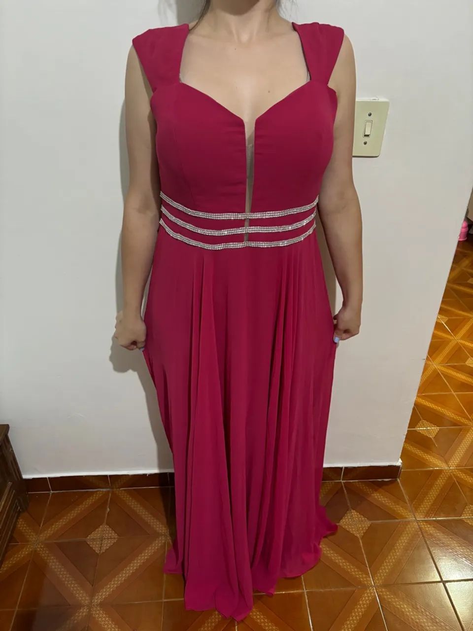 Vestido de festa longo rosa. - Foto 5