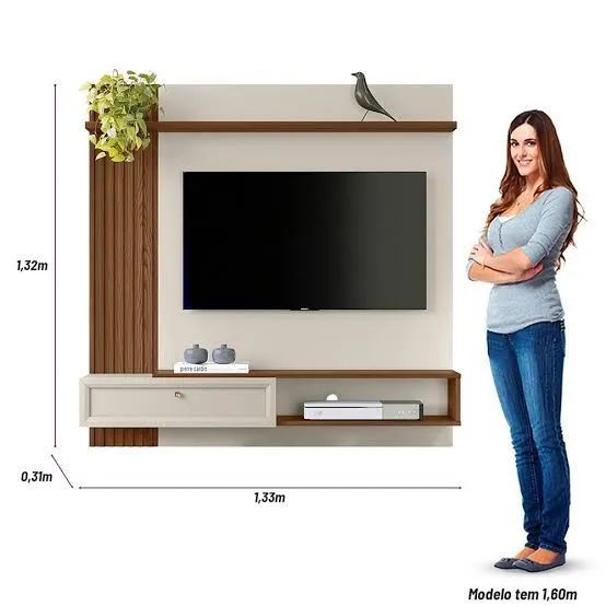 Rack para TV de 55"- Novo com Entrega e Montagem Grátis!
