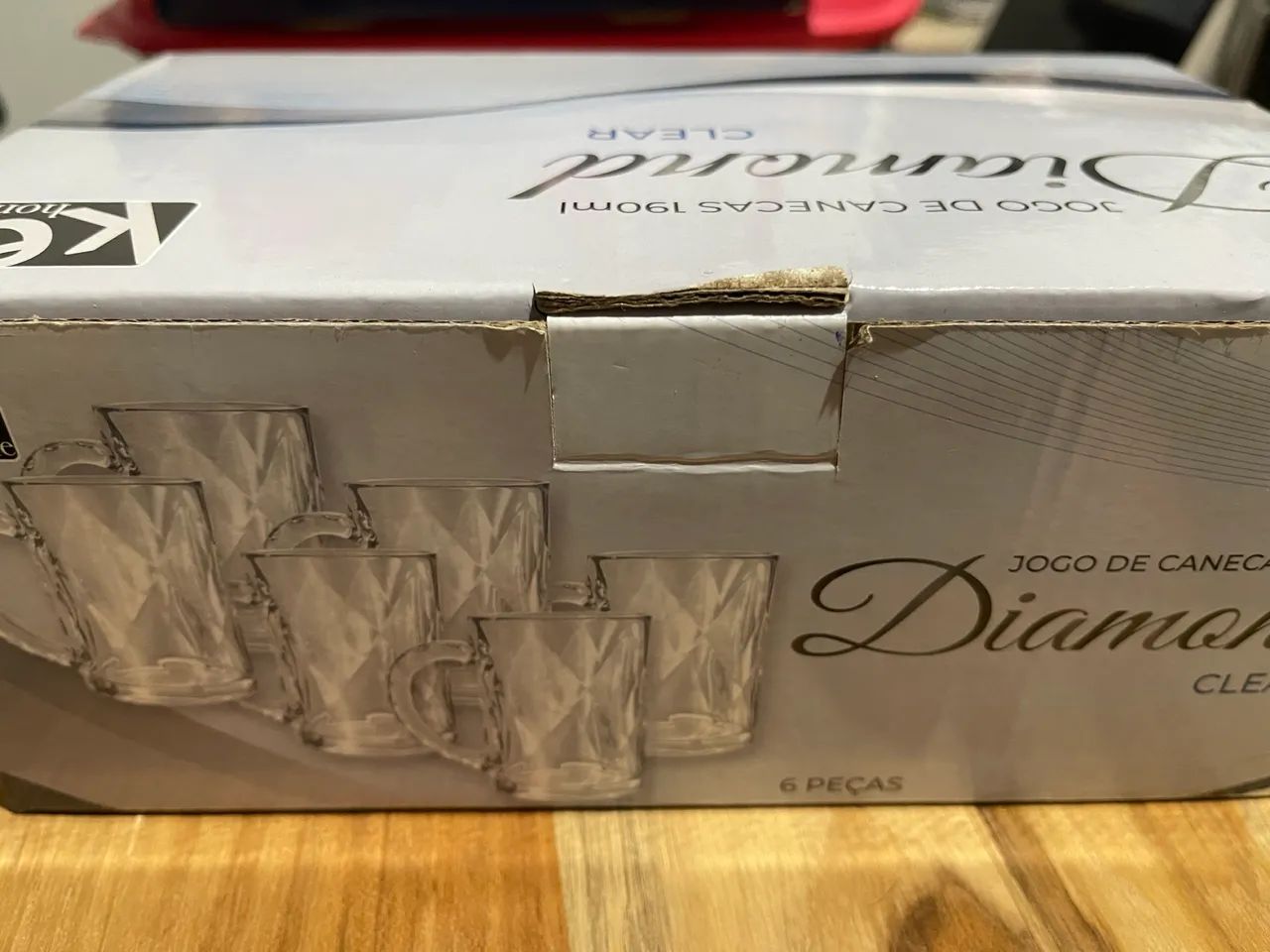 Jogo de Canecas 190ml - Diamond Clear - Foto 6