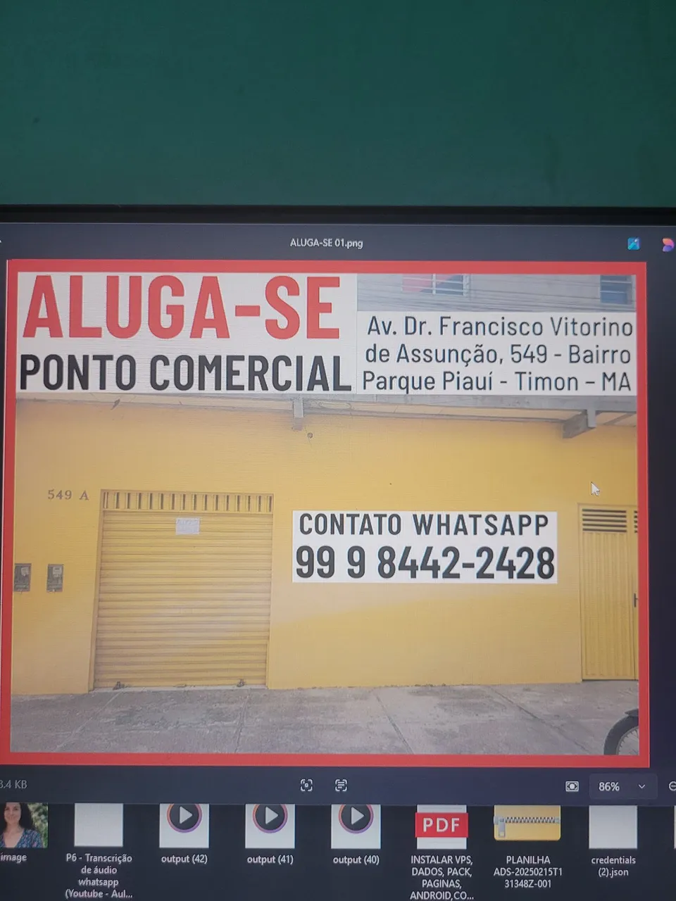 Aluga-se ponto comercial