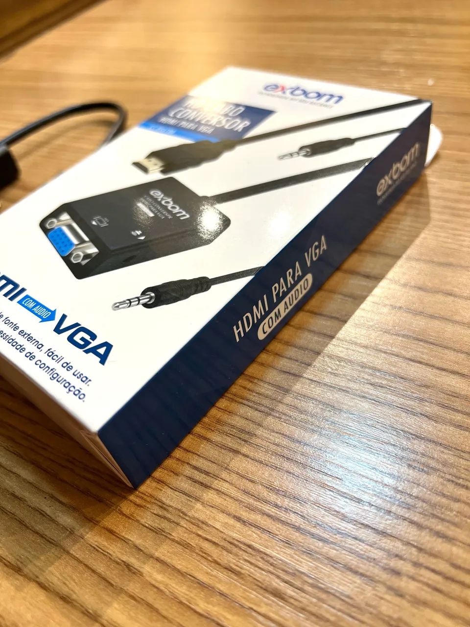 Cabo Conversor Adaptador HDMI para VGA com Saída P2 Áudio - Exbom - Foto 3