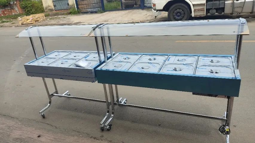 conjunto mesa termica , buffet , estufa , cuba NOVO - Foto 3
