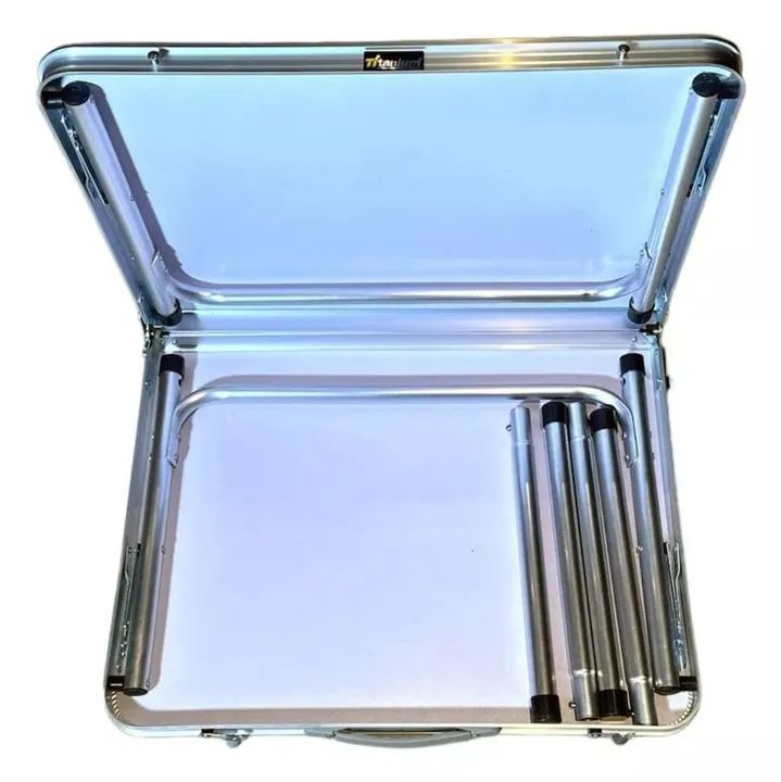Mesa Dobrável Portátil Multiuso 90x60 Tipo Maleta Camping - Pronta Entrega - Foto 5