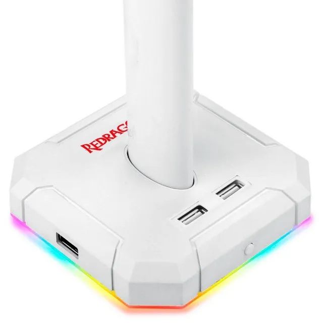 Suporte para Headset Redragon Scepter Pro White Rgb - WZetta - Foto 4