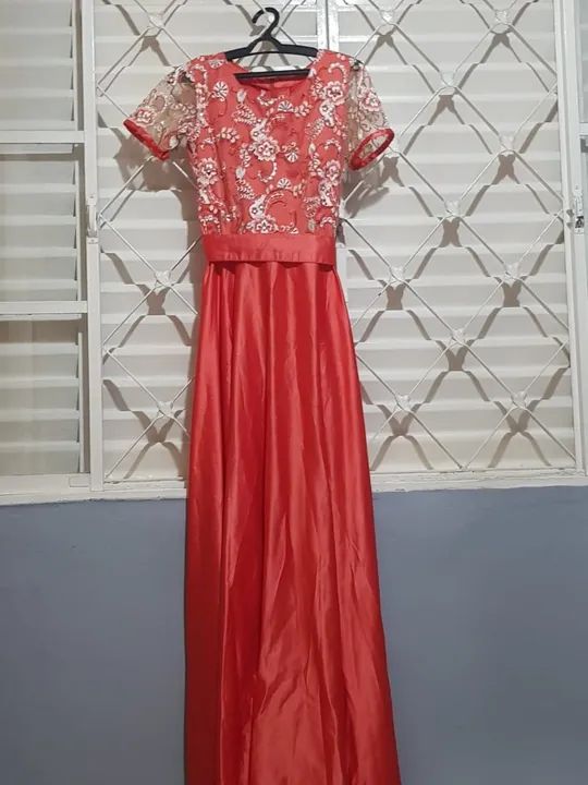 Vestido de festa madrinha laranja salmão   - Foto 3