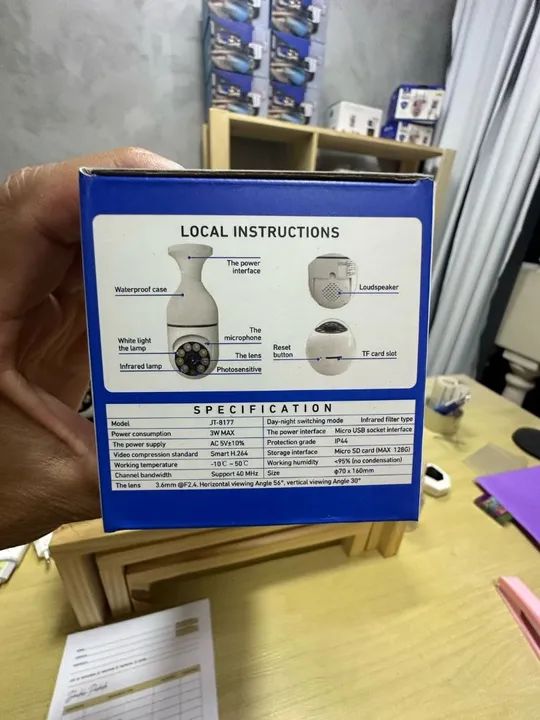 Câmera de Segurança Lâmpada Wi-Fi JORTAN - Foto 2