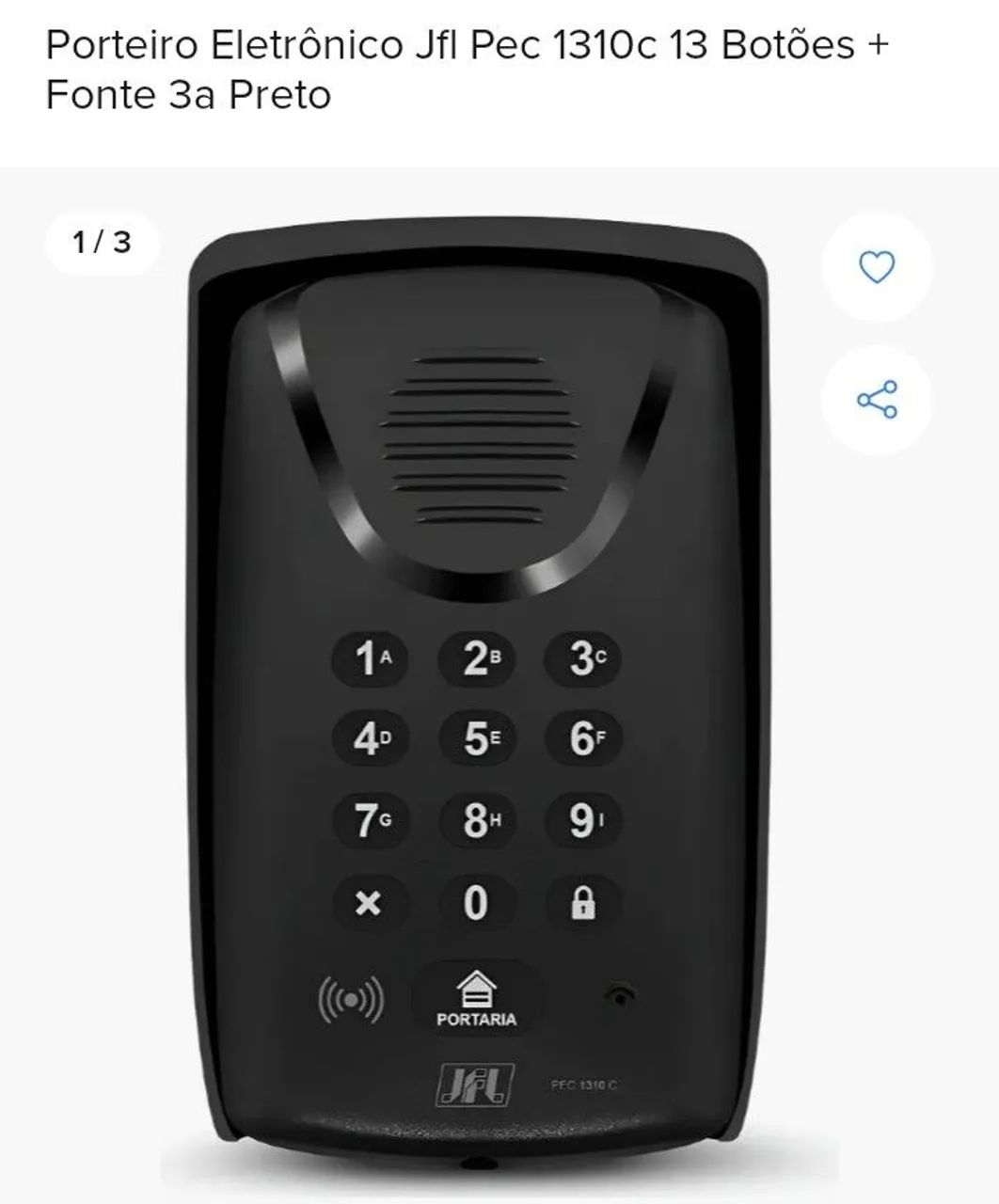 Porteiro eletrônico pec1310c  - Foto 2