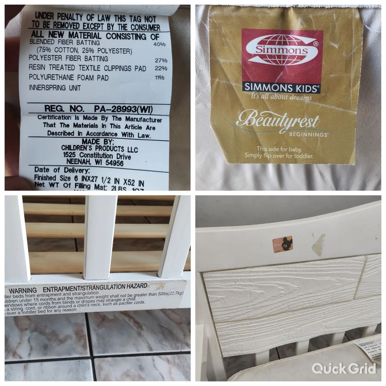 Cama infantil e colchão - MADE IN USA. - Foto 5
