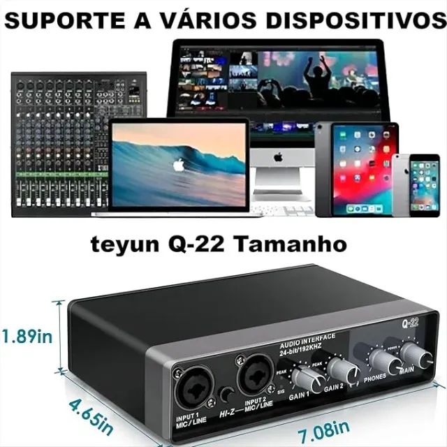 Interface de áudio Teyun Q22 - Foto 4