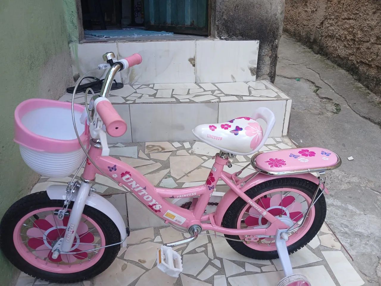 Bicicleta Infantil Rosa com Cestinha - Foto 3