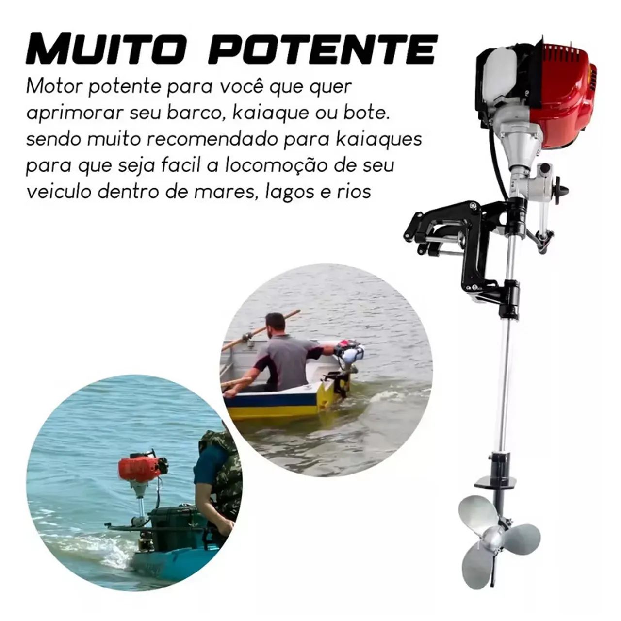 Motor Popa de Barco para pesca 63cc - Foto 4