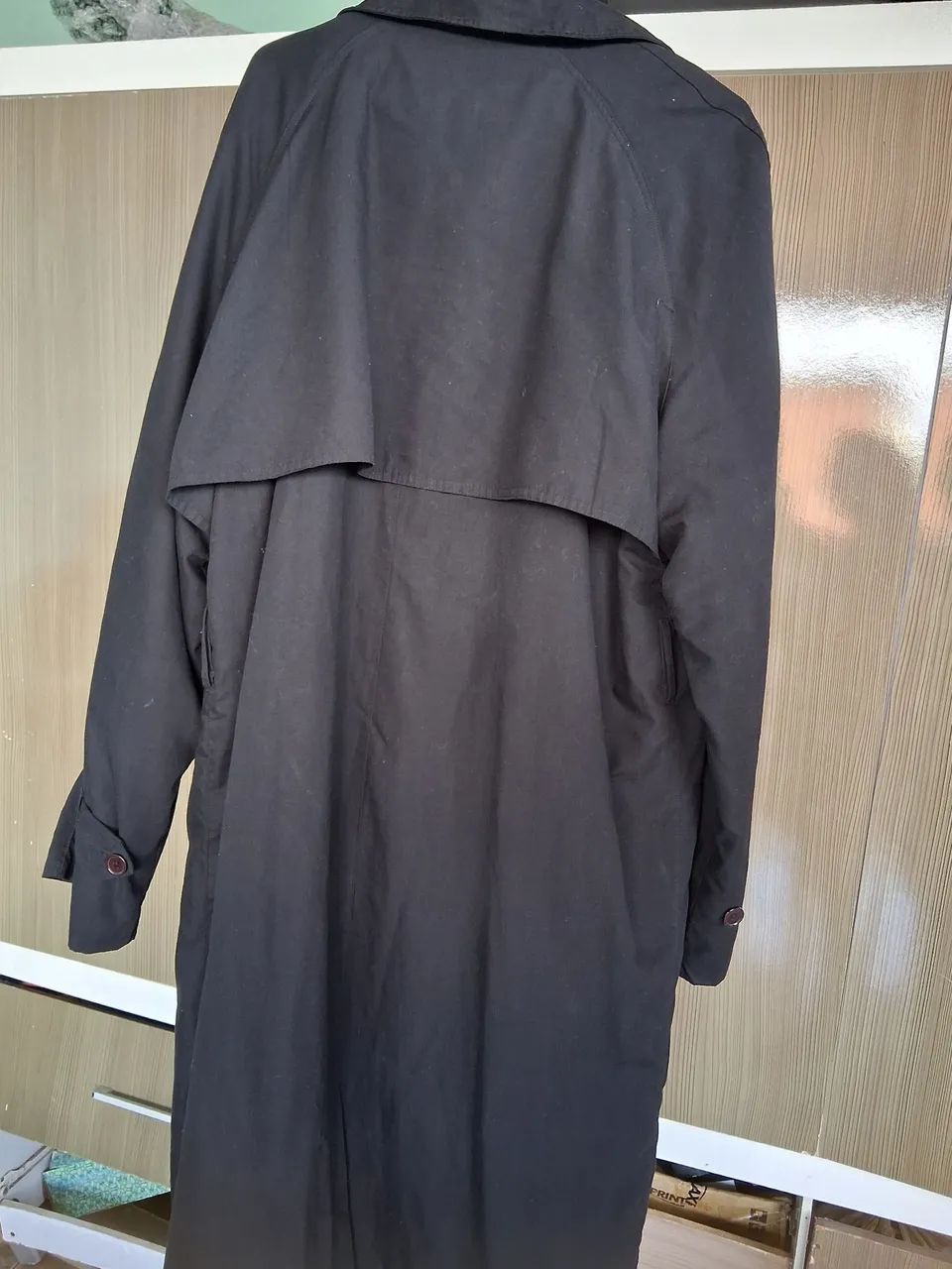 Casaco Trench Coat Preto Clássico - Foto 2