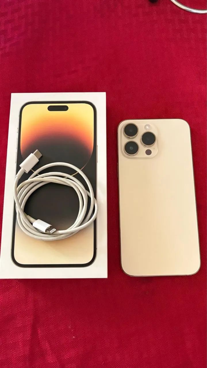 iPhone 14 Pro MAX ゴールド 128 GB バッテリー100% iPhone 14 Pro Max バッテリー100％ 128GB ランクC 利用制限あり 中古