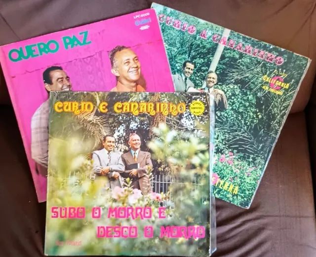 Lote 2 Lps Disco de Vinil Gospel Evangélico Curió E Canarinho + 1 LP Grátis