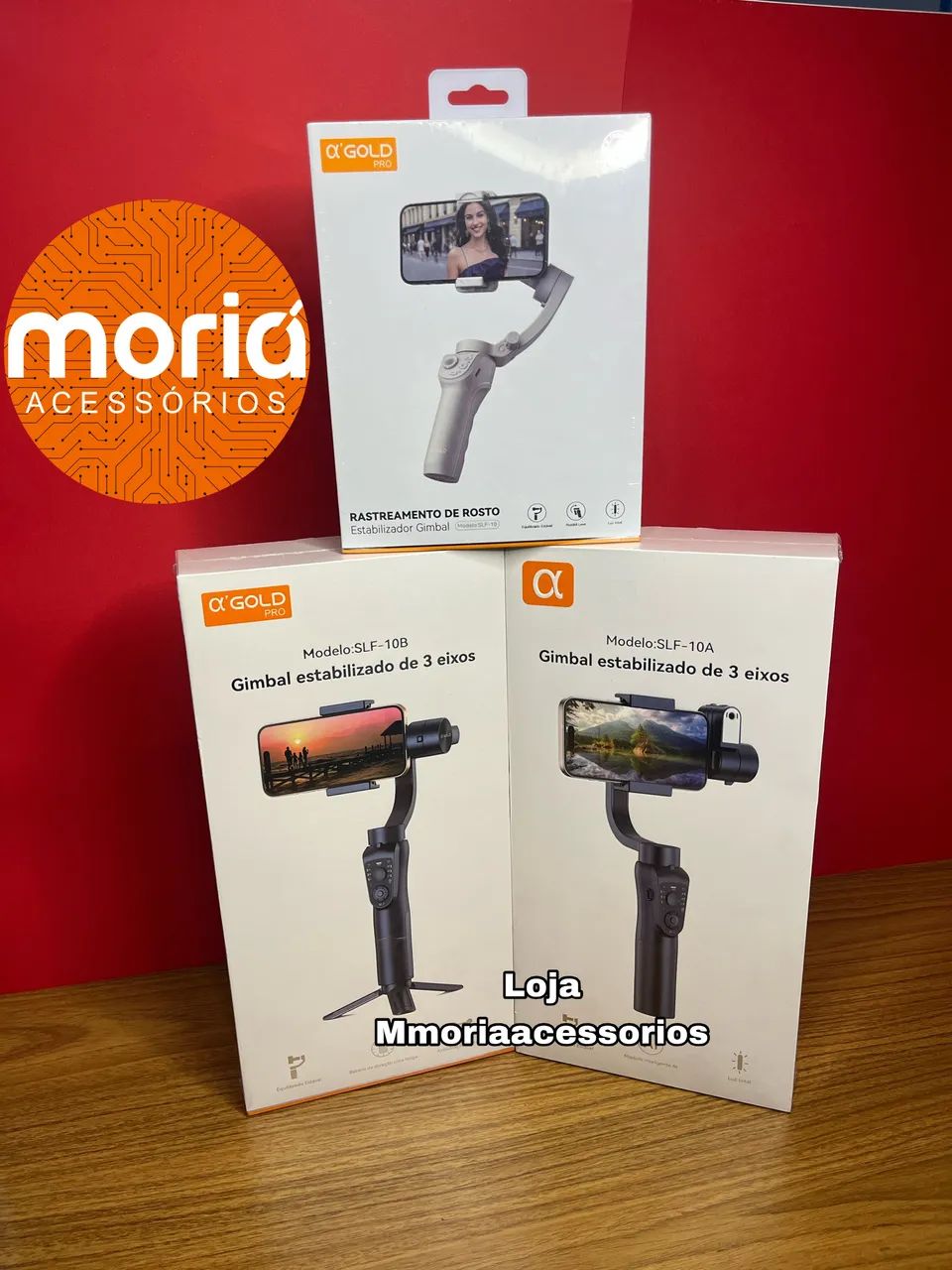 Estabilizador Celular Gimbal 3 Eixos Para Tripé la Video Estabilizador Câmera 360  - Foto 2