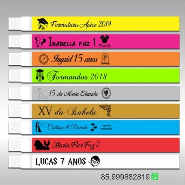  Pulseiras personalizadas para festas eventos - Foto 2