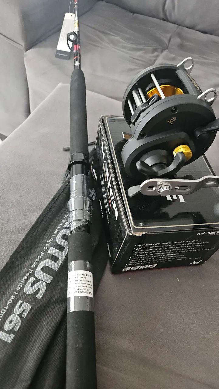 Carretilha Marine Master EX60 + Vara - Foto 3