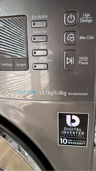 Lava e seca inox Samsung 10kg  - Foto 2