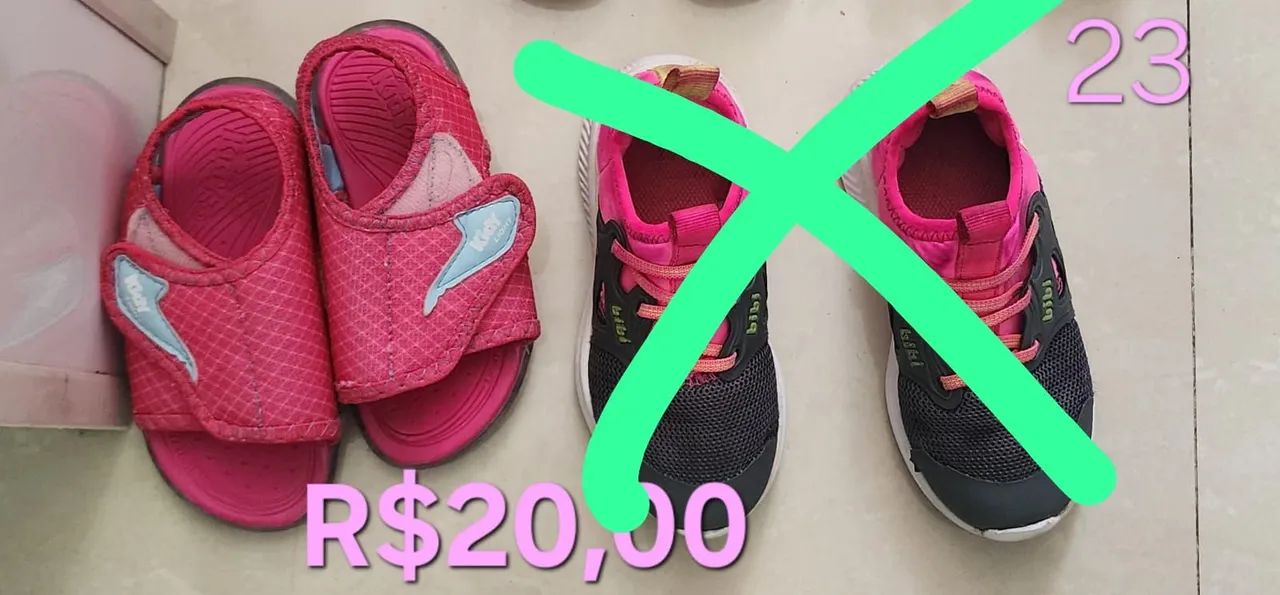Tênis e Sandálias Infantis - Tamanho 22,23 e 24 - à partir de R$20,00