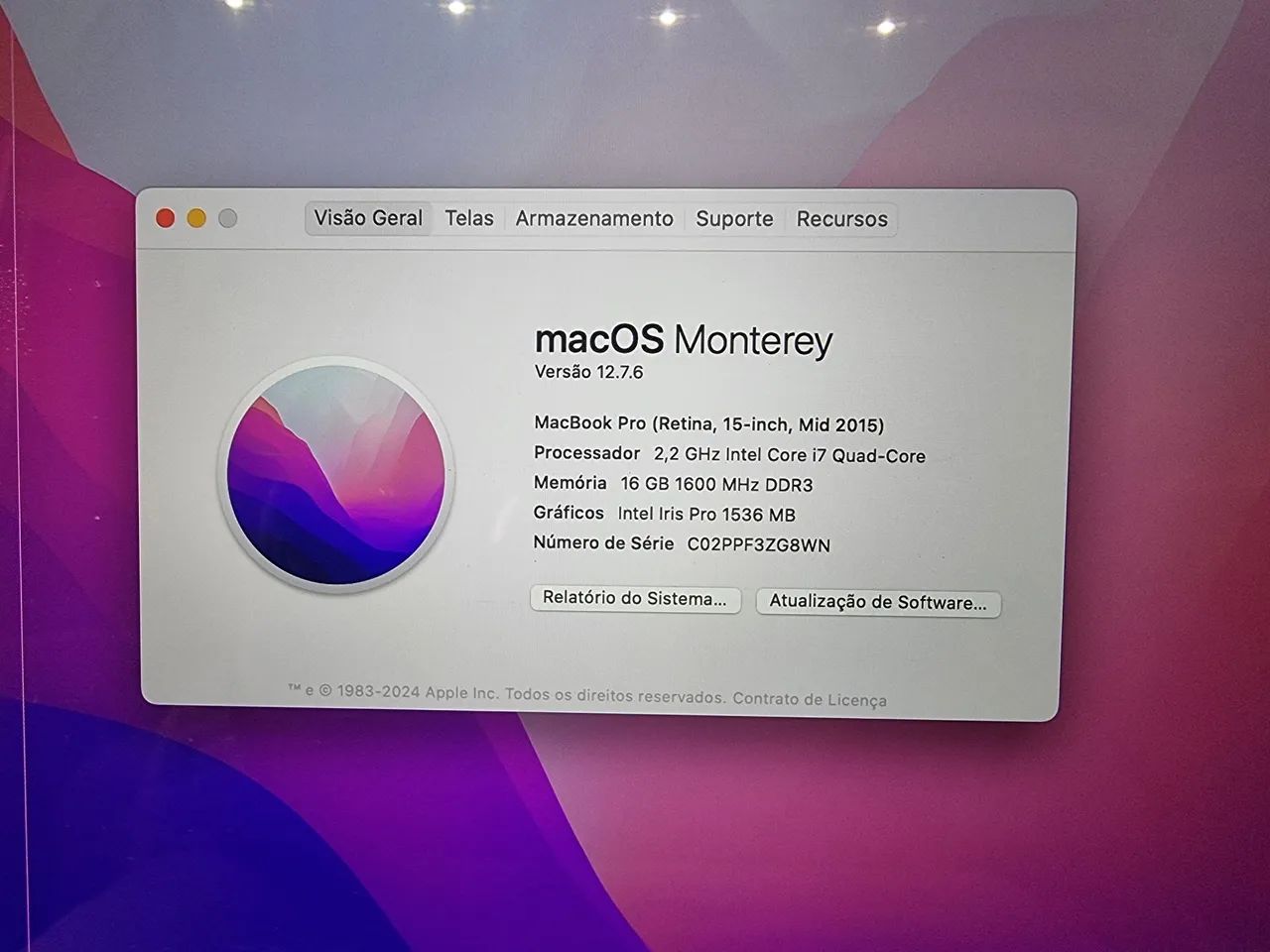 MACBOOK PRO 15 2015 CORE I7 SSD DE 256G  16G de RAM - Foto 3