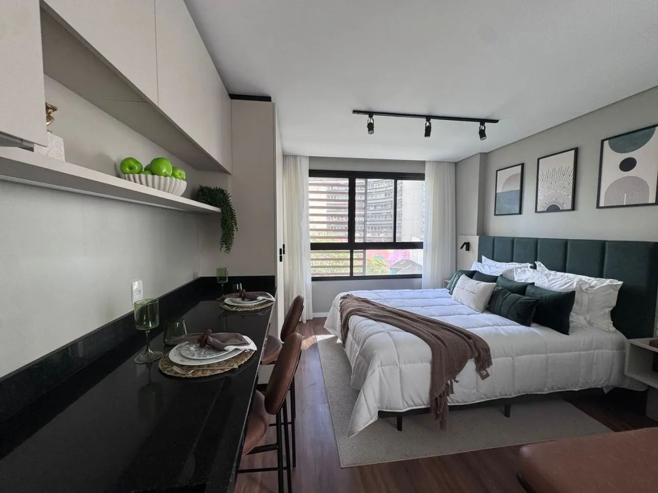Apartamento Studio Mobiliado para Alugar no Downtown, Centro de Florianópolis.