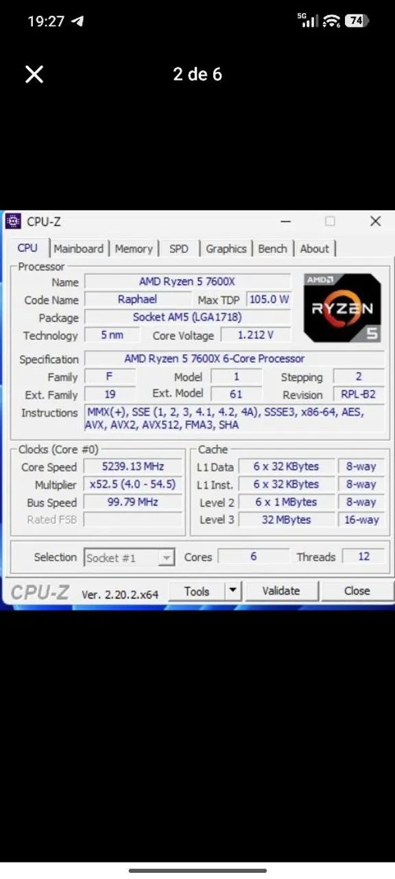 Processador Ryzen 5 7600x - Foto 3
