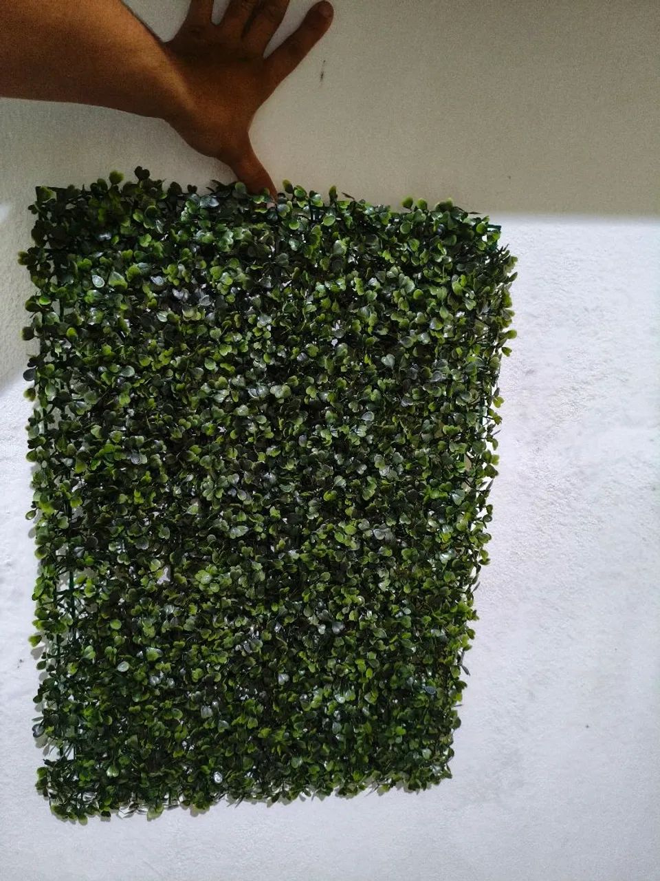 Kit 12 placas de parede verde artificial muro de plantas buchinho 40x60cm - Foto 4