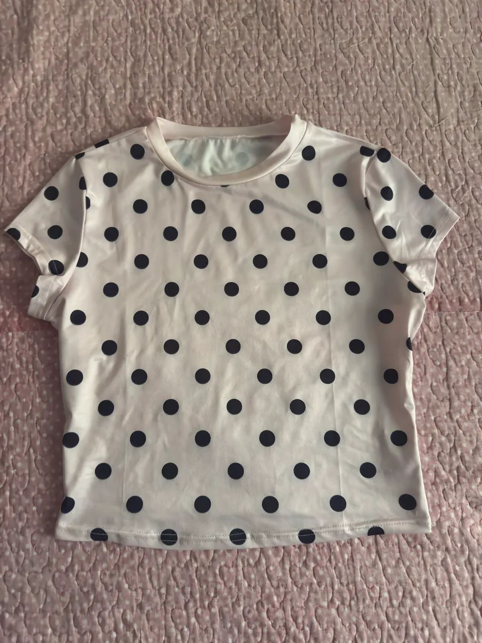 Vendo cropped Rosa polka dots 