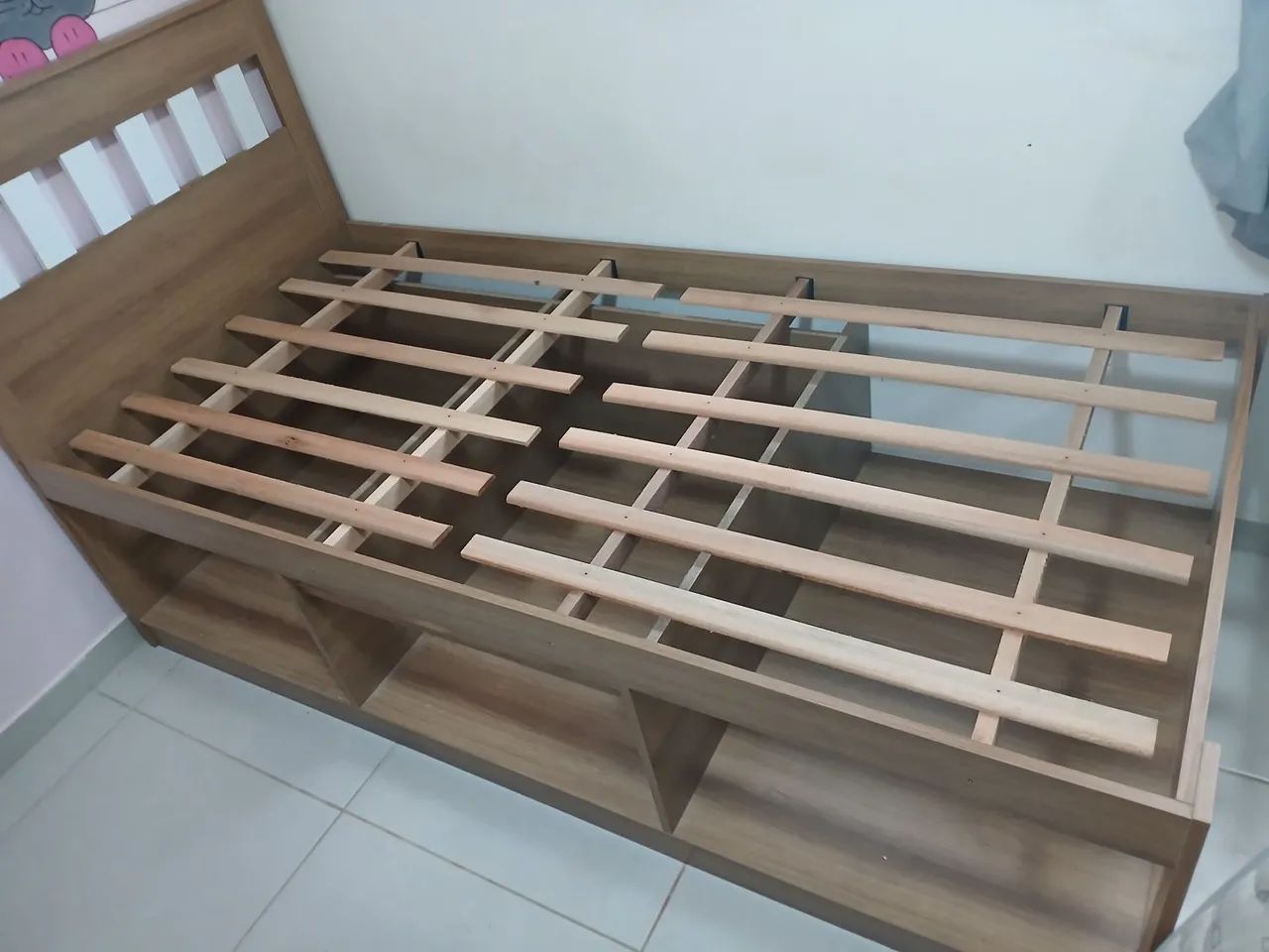 Conjunto Cama Baú com colchão seminovos - Foto 3