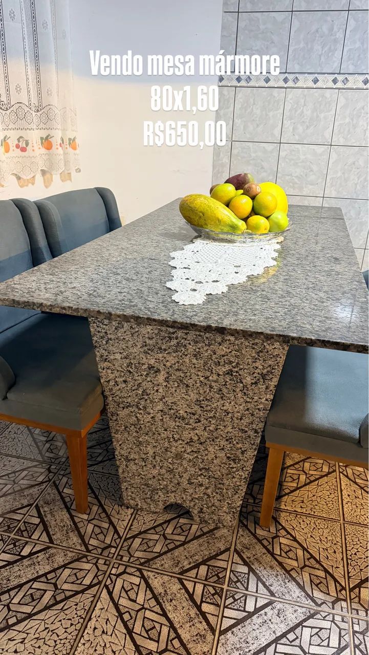 Mesa jantar de MÁRMORE 6 lugares 