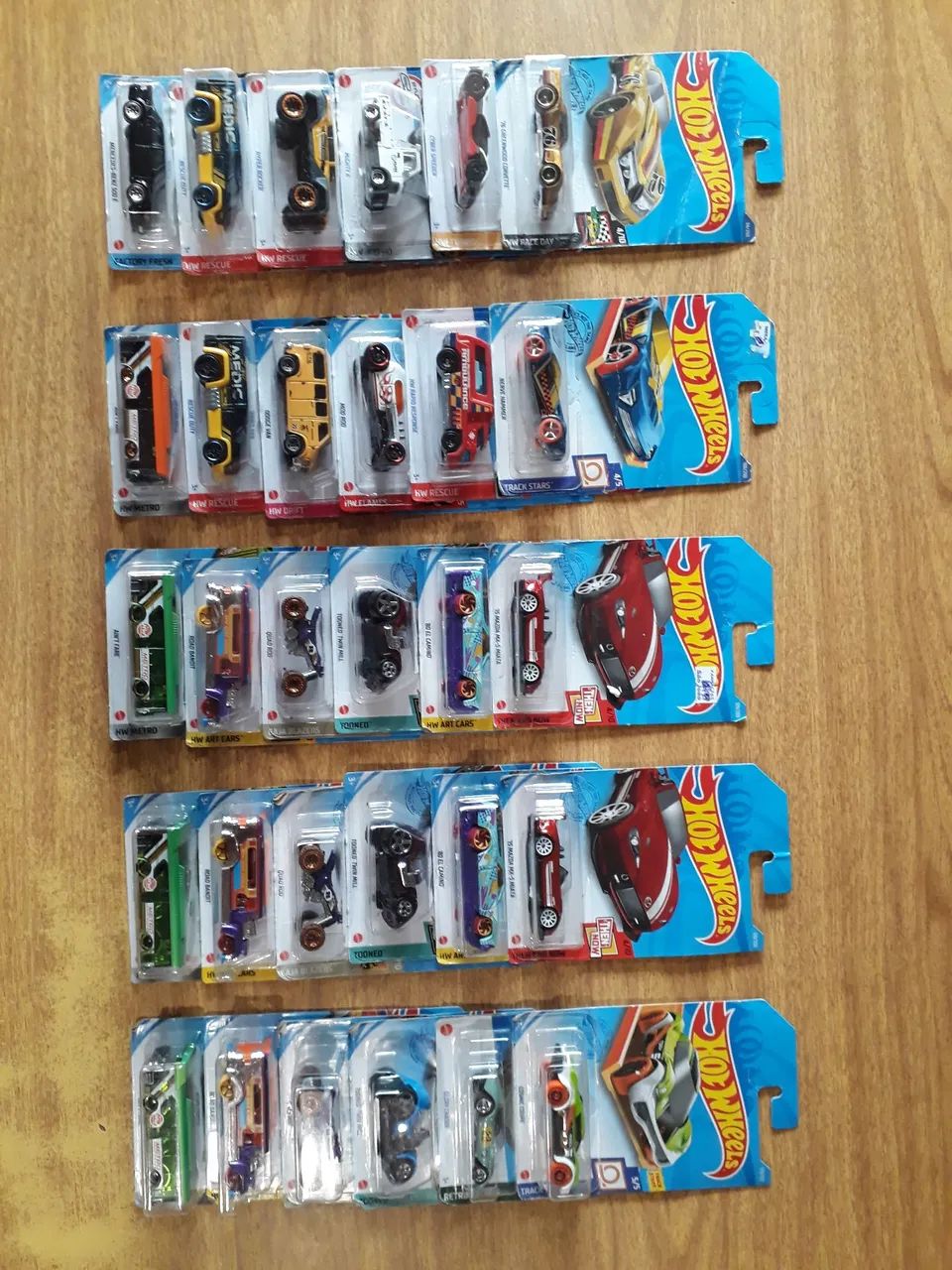 Hot Wheels de 2018 a 2021.