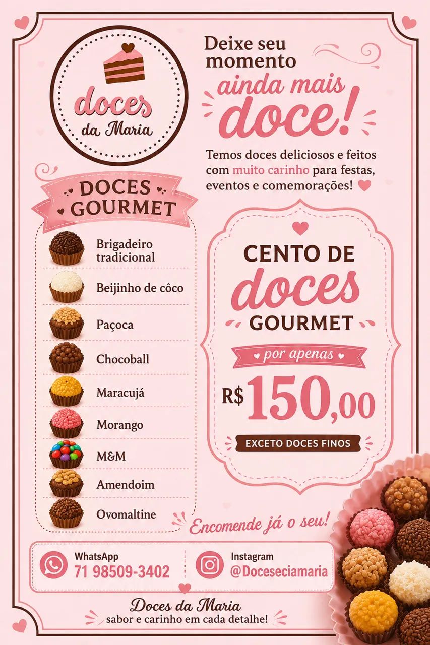 DOCES GOURMET EM PROMOÇÃO !!! 