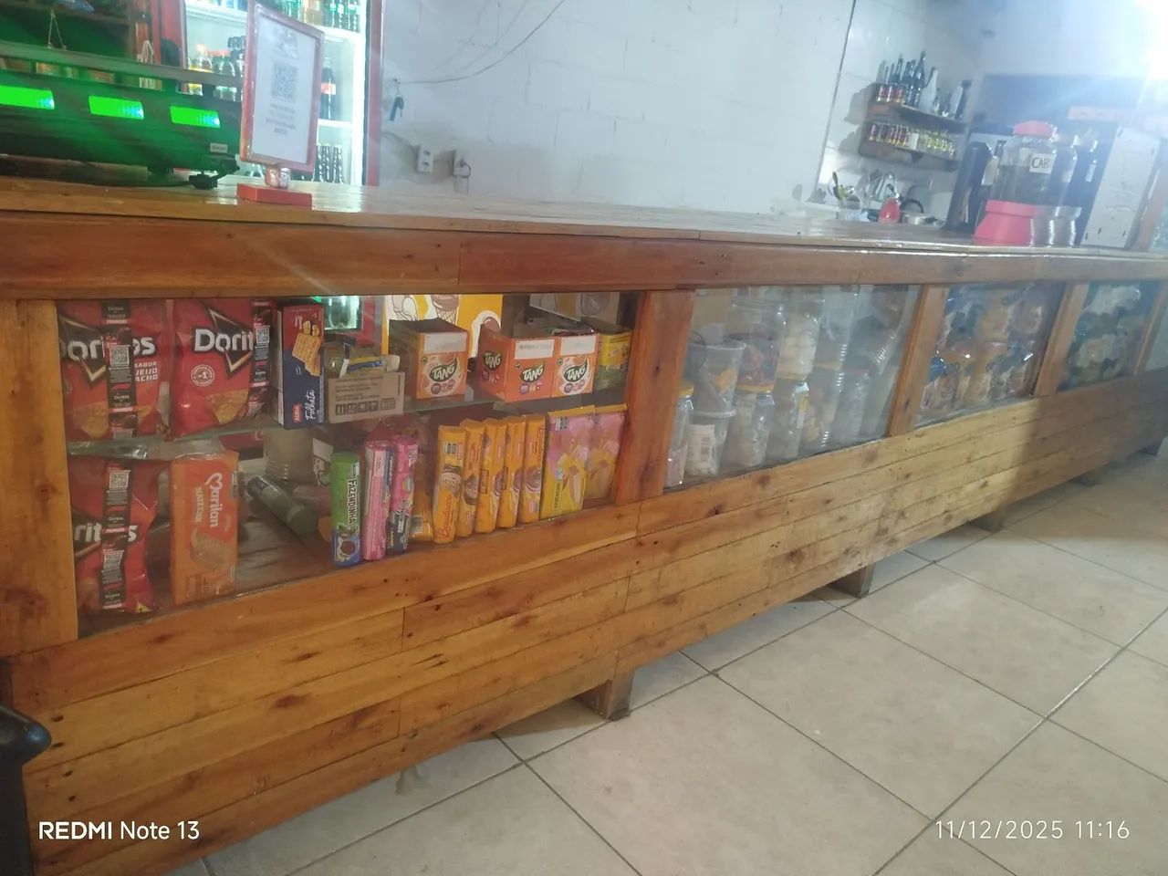 Balcão de madeira para comercio