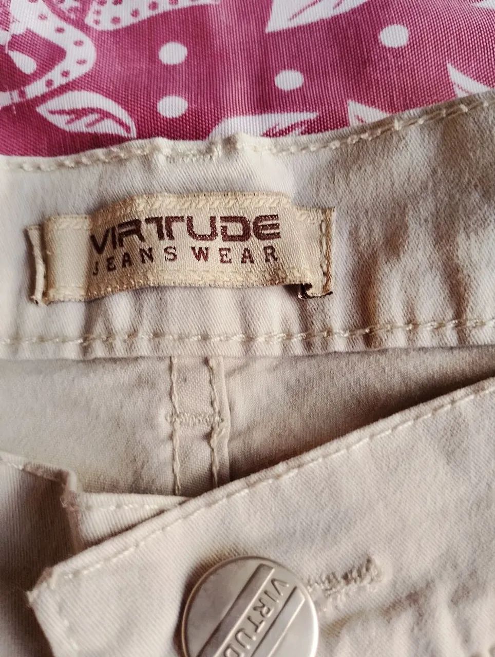 Bermuda Masculina Jeans Bege Tamanho 40 - Foto 3