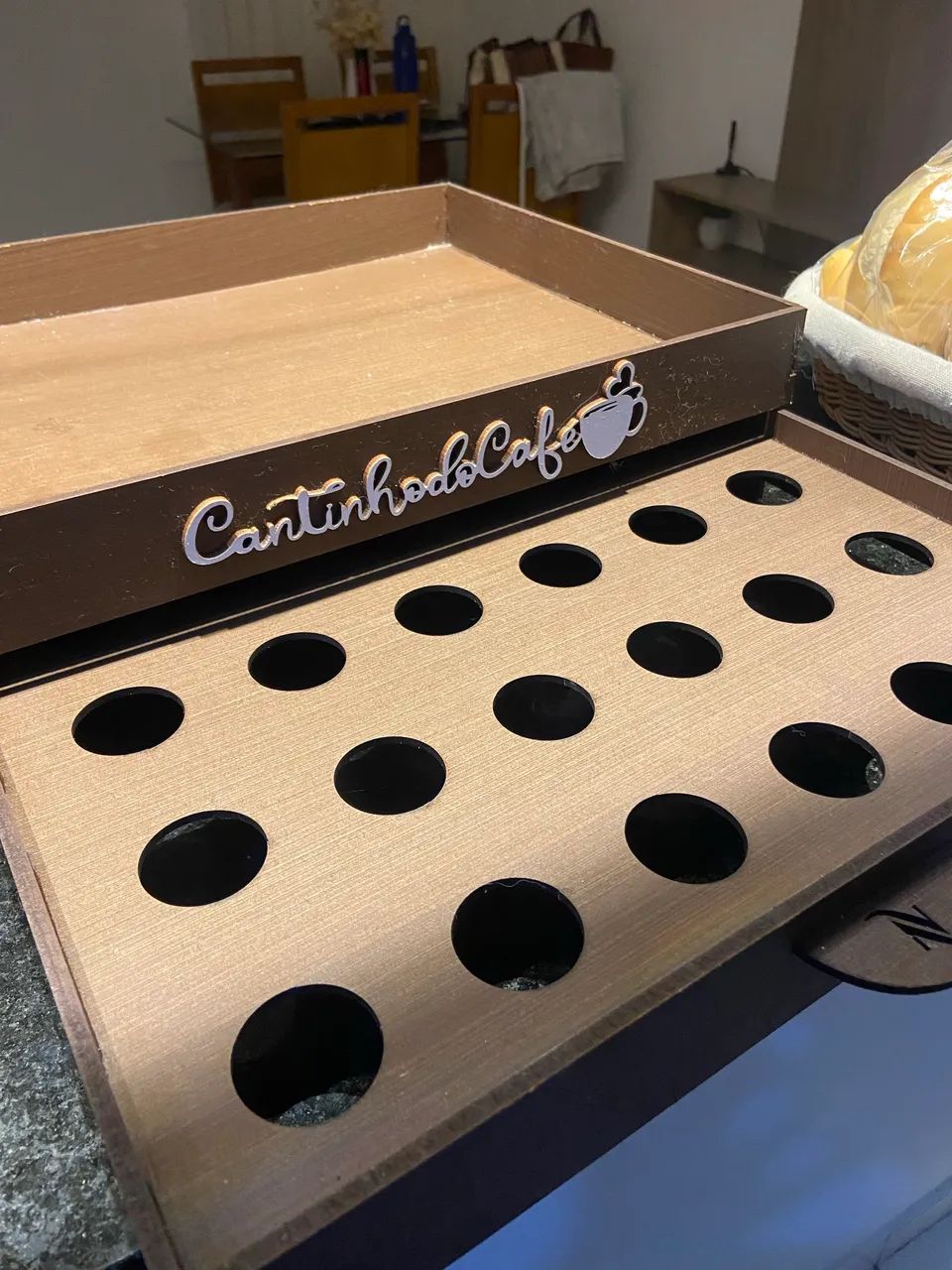 Suporte para cápsulas Nespresso - Cantinho do Café (MDF)