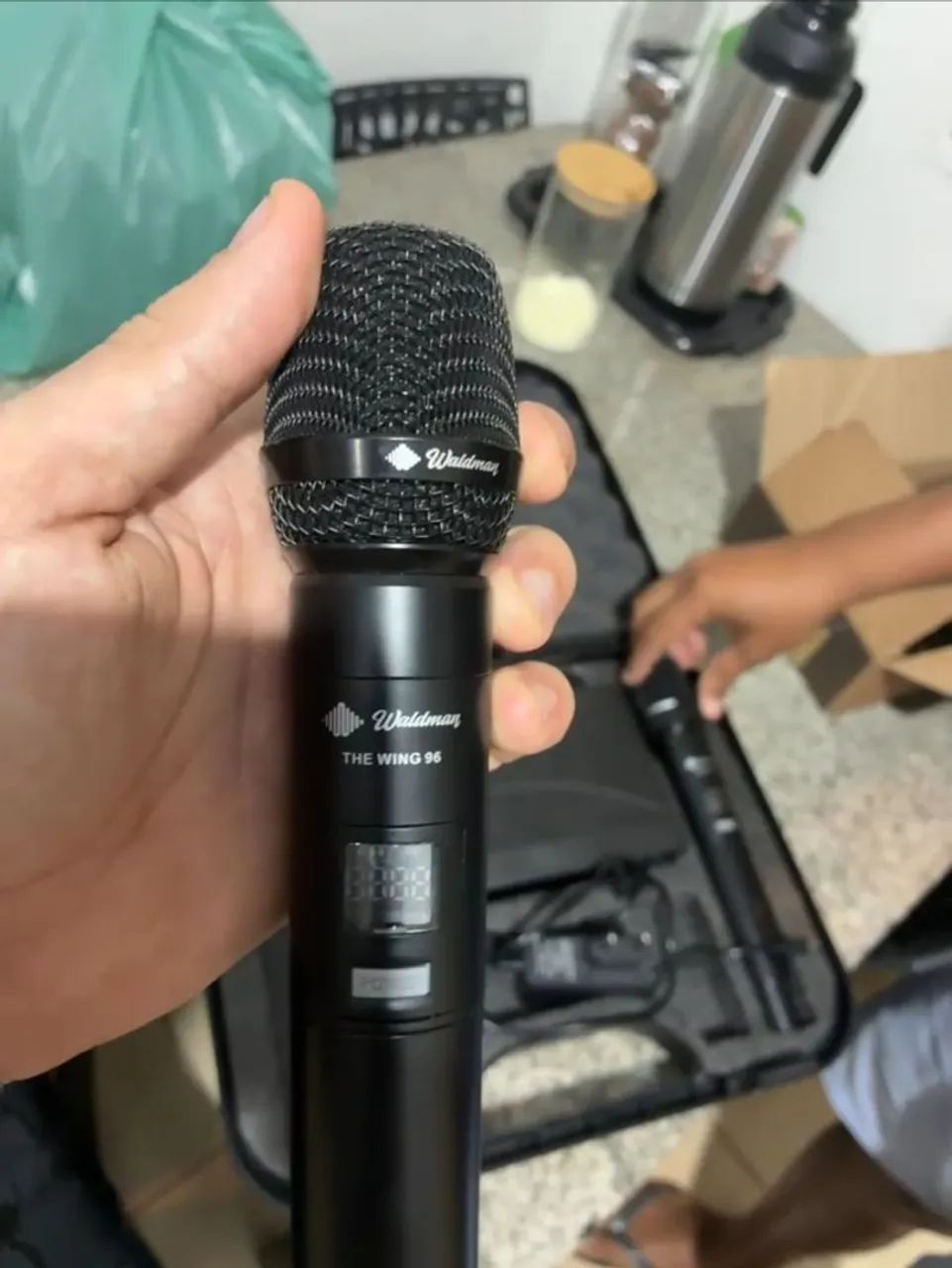 Par de microfone wadman novos com maleta  - Foto 3