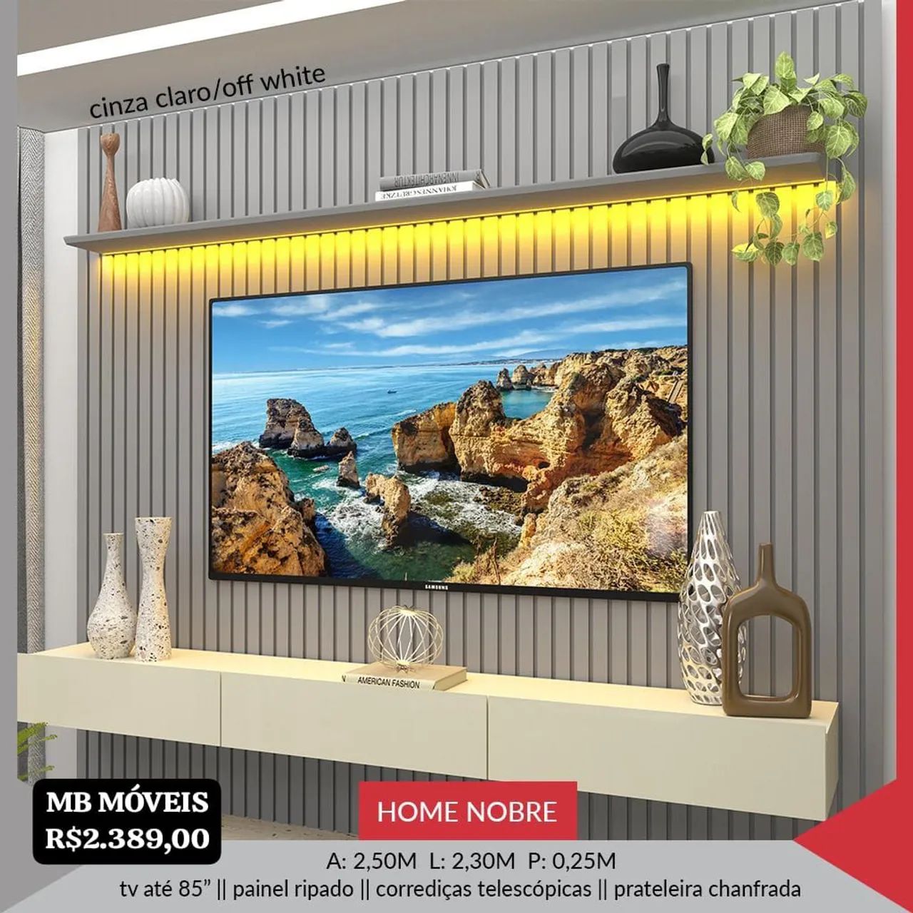 Painel Home Nobre Ripado - Foto 4