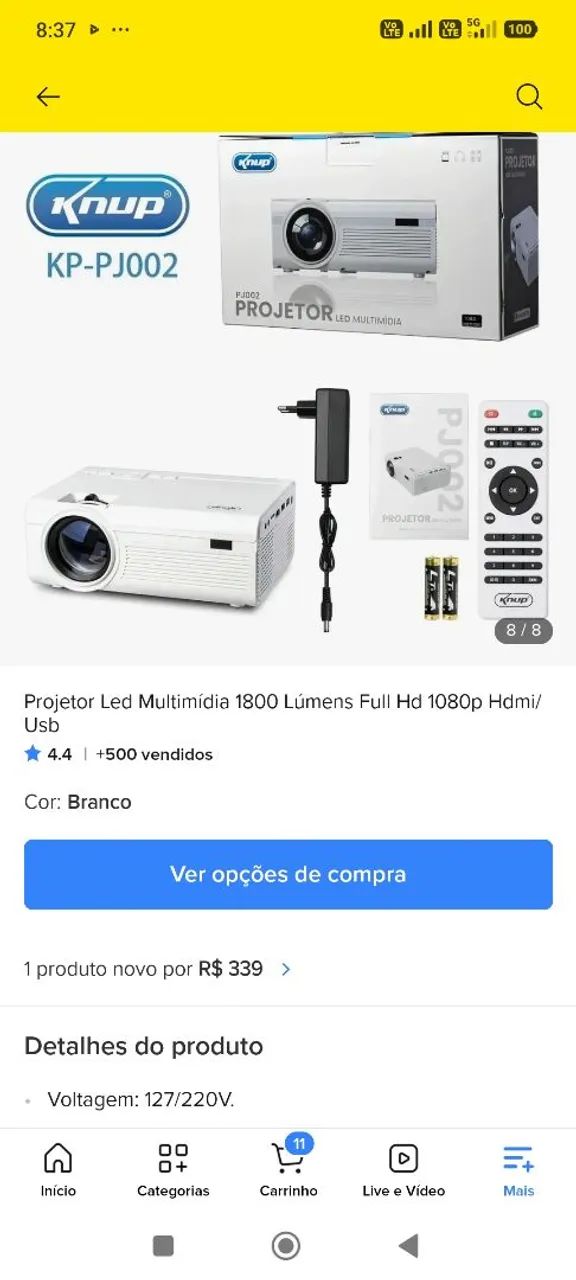 Projetor Novo 