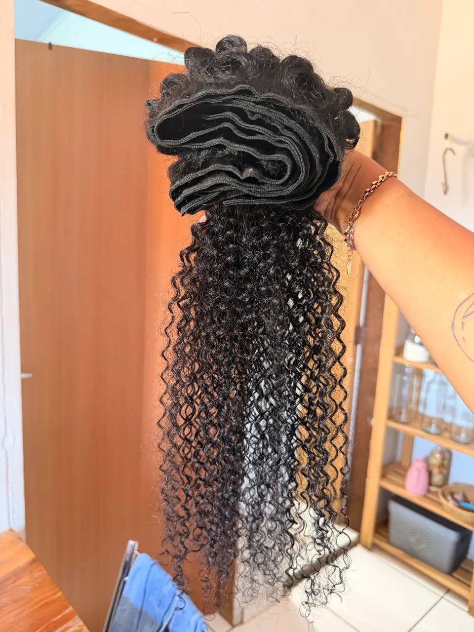 Cabelo humano 100g 70cm - Foto 4