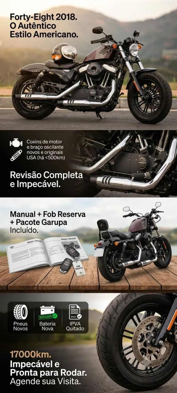 Forty Eigth 2018 1200cc Impecável  - Foto 3