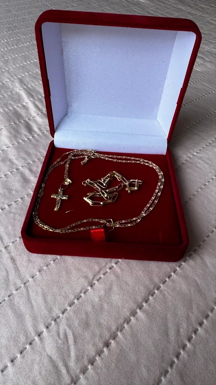 Colar e pulseira de ouro - Foto 3