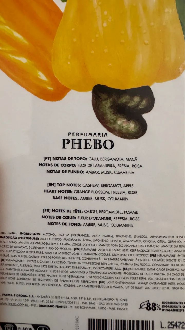 PERFUME PHEBO ISOLDA CAJUEIRO 100ml - Foto 3