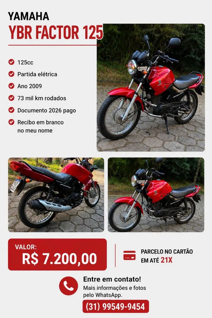 Factor 125cc partida elétrica 
