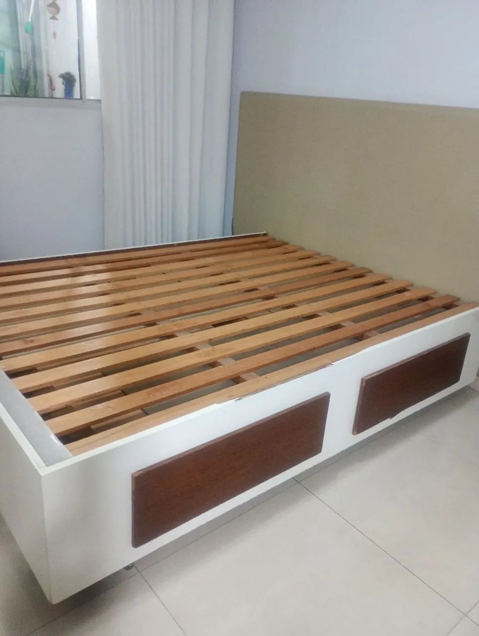 Box da cama casal com gaveta