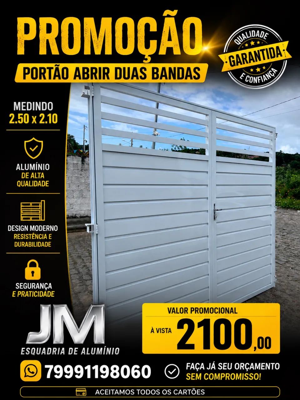 Portão de alumínio Apartir de 2000,00 - Foto 2